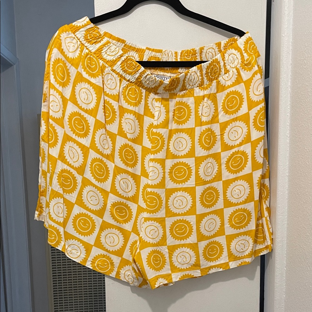 Mighty Fine Yellow Smiley Pattern Skirt